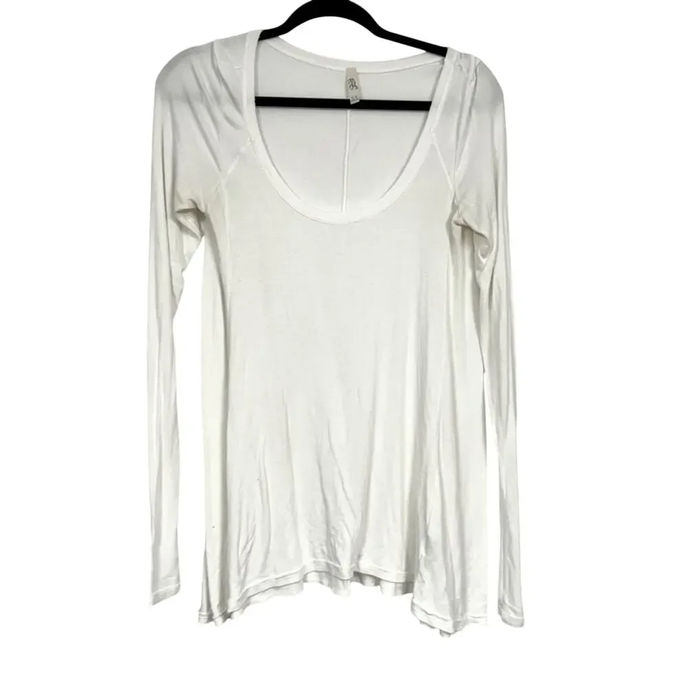 Free People Long Sleeve Thermal Tunic Shirt Womens M Boho Fall Classic Layering